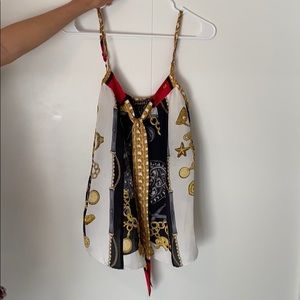 Express chain print tank top